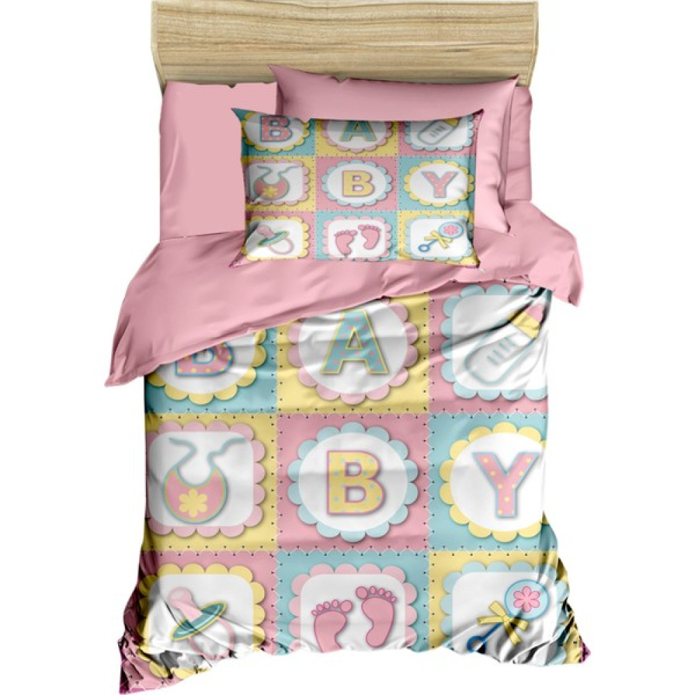 Mira Home Yenidoğan Kız Bebek Nevresim Takımı 3D Pamuklu Letter - Pembe - 100 x 150 cm Bebek Nevresim Takımı Fiyatı