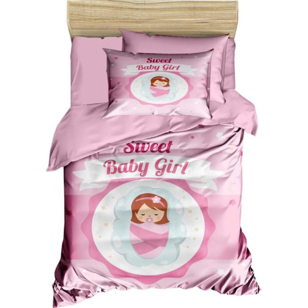 Mira Home Yenidoğan Kız Bebek Nevresim TAKIMI;100 Pamuklu Sweet Baby Girl - Renkli - 100 x 150 cm Bebek Nevresim Takımı Fiyatı