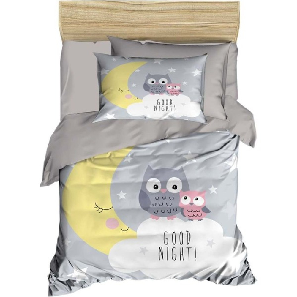 Mira Home Yenidoğan Kız / Erkek Unisex Bebek Nevresim Takımı %100 Pamuklu Good Night Gri - Renkli - 100 x 150 cm Bebek Nevresim Takımı Fiyatı