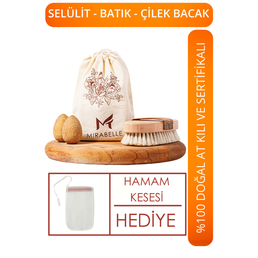 Mirabelle Selülit Karşıtı %100 Doğal At Kılı Selülit Fırçası Selülit Önleyici ve Gidericiler Fiyatı