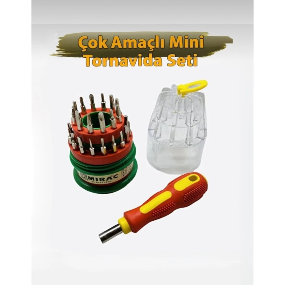 Miraç Tornavida Seti 30+1 Parça Değiştirilebilir Uç Mini Tamirci Set Tornavida Fiyatı