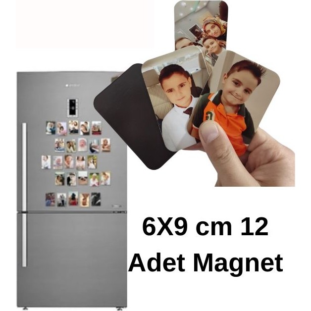 Miracix 12 Adet Kişiye Özel Resimli Buzdolabı Magneti 6x9 cm – Fotoğraflı Hatıra Magnet Seti - Yok Buzdolapları Fiyatı