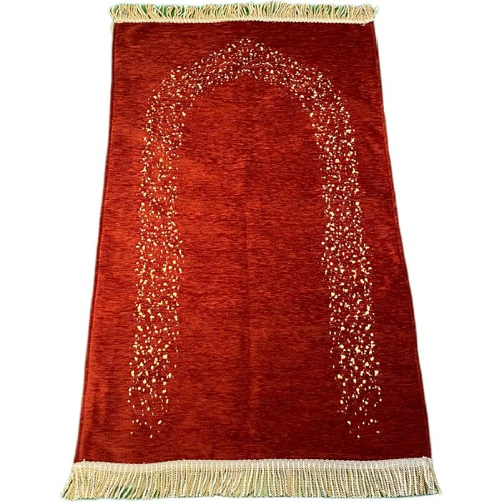 Miracle Gifts Gold Desenli Ultra Plus Şönil Namaz Seccadesi - Kiremit - 70 x 120 cm Seccade Fiyatı