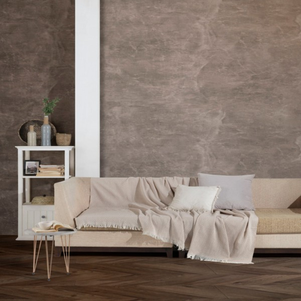Miracolo Home Burçak Desen Koltuk Kanepe Çekyat Örtüsü 180X220 Cm. Optimal Kaymaz Tasarım Önden Saçaklı - Bej - 180 x 220 cm Koltuk & Kanepe Örtüsü Fiyatı