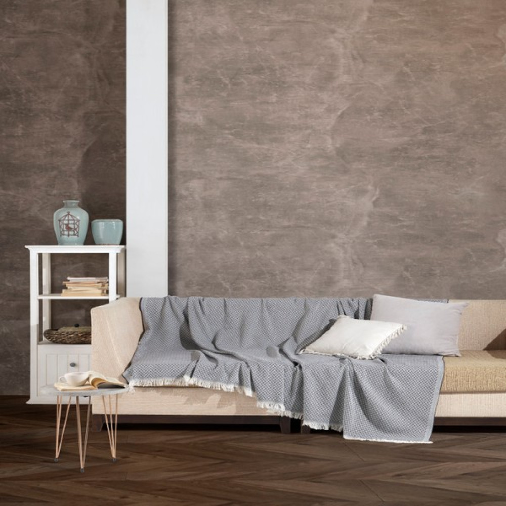 Miracolo Home Burçak Desen Koltuk Kanepe Çekyat Örtüsü 180X220 Cm. Optimal Kaymaz Tasarım Önden Saçaklı - Siyah - 180 x 220 cm Koltuk & Kanepe Örtüsü Fiyatı