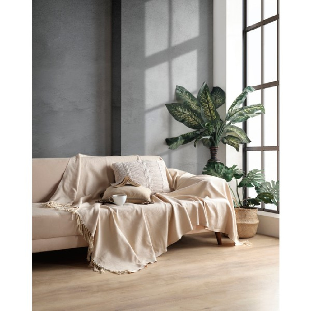 Miracolo Home Pamuklu Dekoratif Koltuk Kanepe Çekyat Örtüsü 170X230 Boyutlu Optimal Kaymaz Tasarım-Bej - Bej - 170 x 230 cm Koltuk & Kanepe Örtüsü Fiyatı