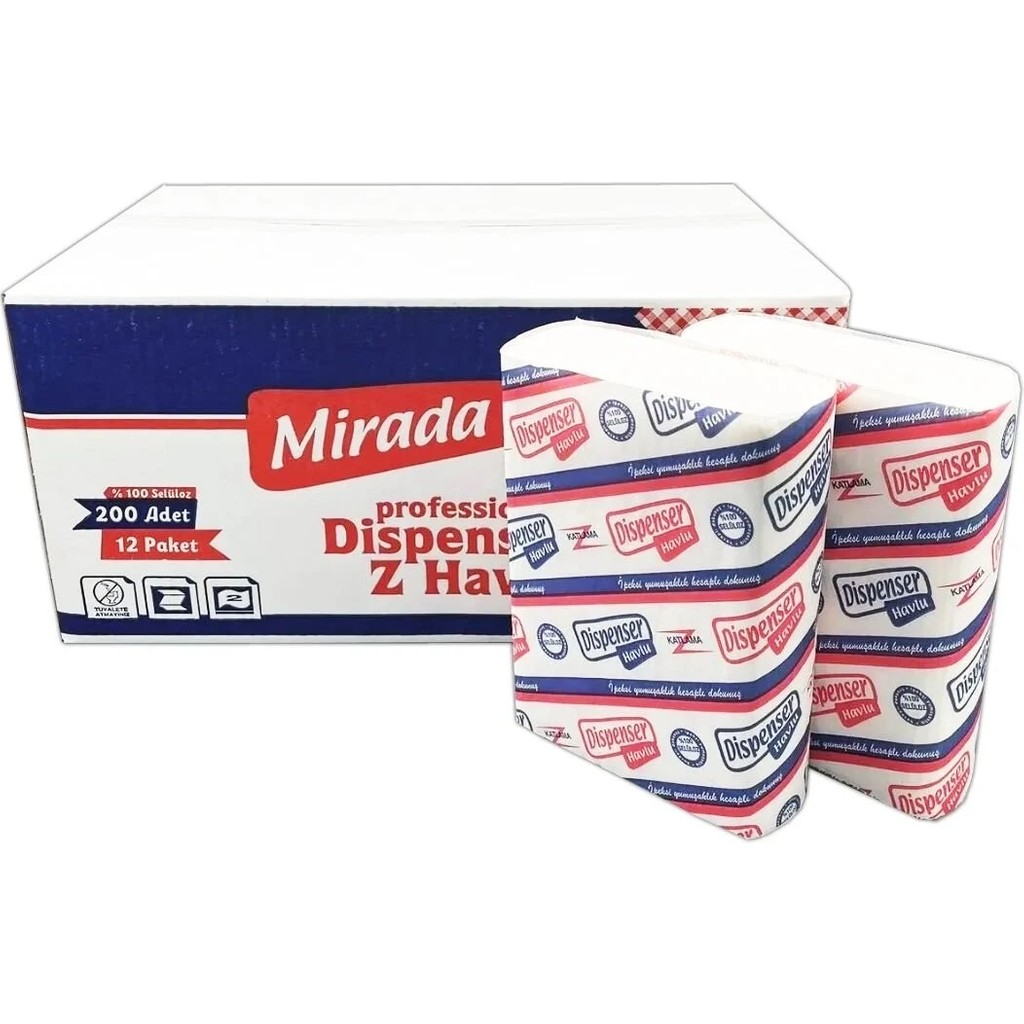 Mirada Z Katlama Dispenser Havlu 200*12 Paket Peçete Fiyatı