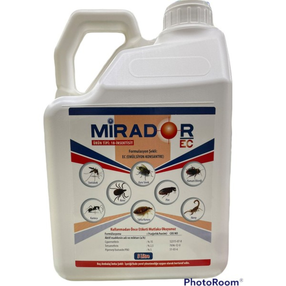 Mirador Ec 5 Litre Genel Haşere İlacı Sivrisinek Karasinek Hamam Böceği Kene Pire Karınca Tahta Kurusu Akrep Oto Boyaları Fiyatı