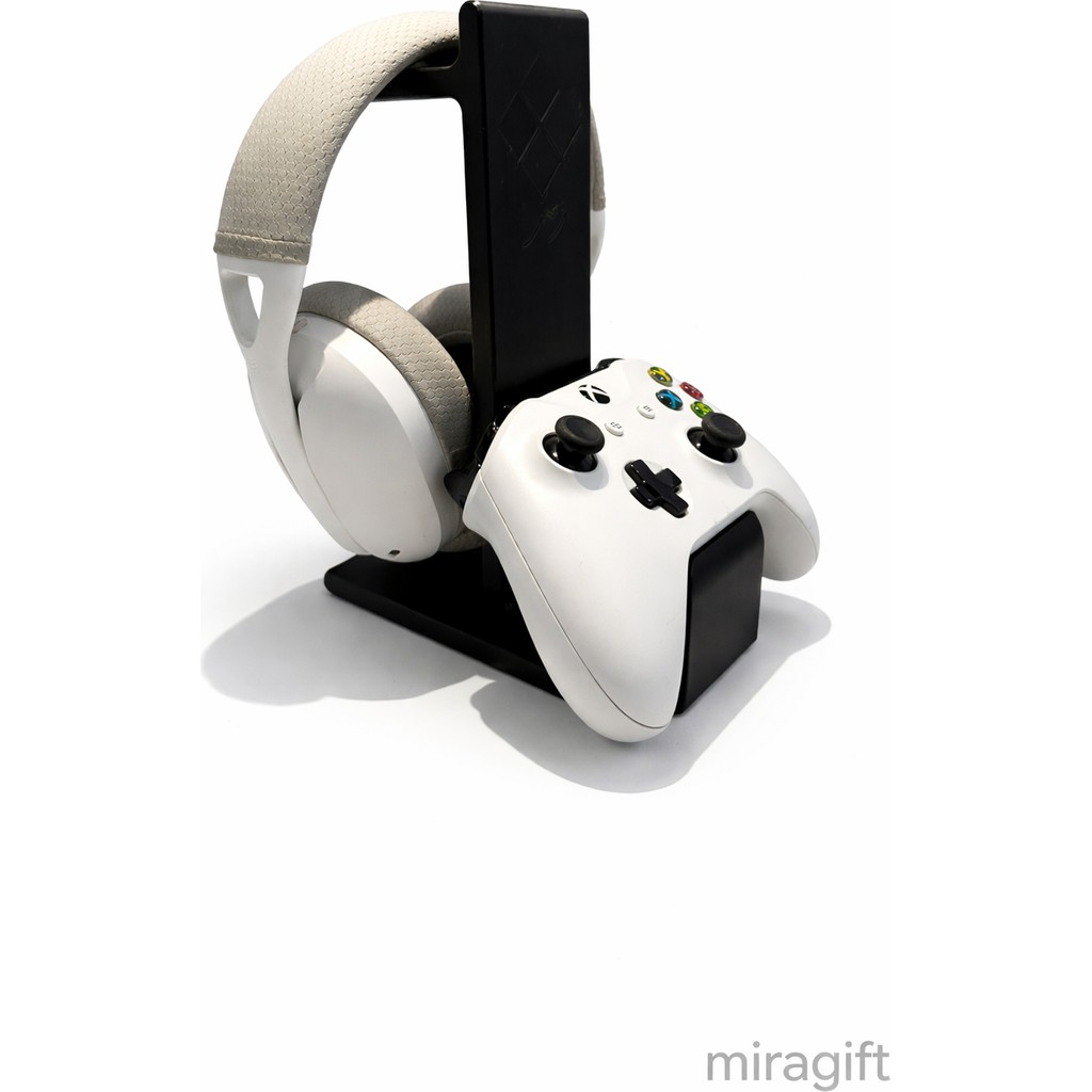 Miralux Gamer Kulaklık Standı ve Xbox & Playtation Uyumlu Gamepad / Kol Tutucu Dekoratif 23 cm Siyah Xbox Oyun Kolu ve Aksesuarları Fiyatı