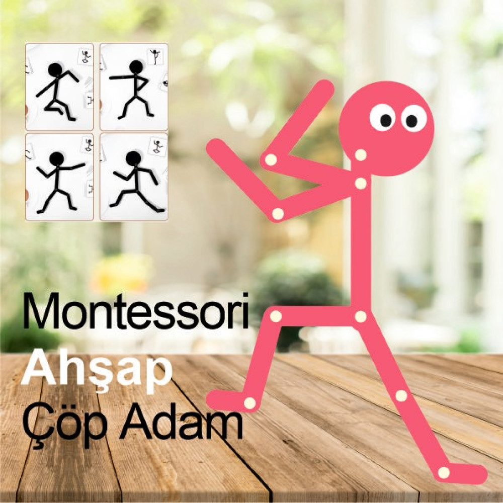 Miranino Ahşap Eğitici Oyuncak Montessori Çöp Adam Ahşap Oyuncak Ahşap Yapboz Aktivite Eğitici Oyuncak Ahşap - Pembe Bebek Oyuncakları Fiyatı