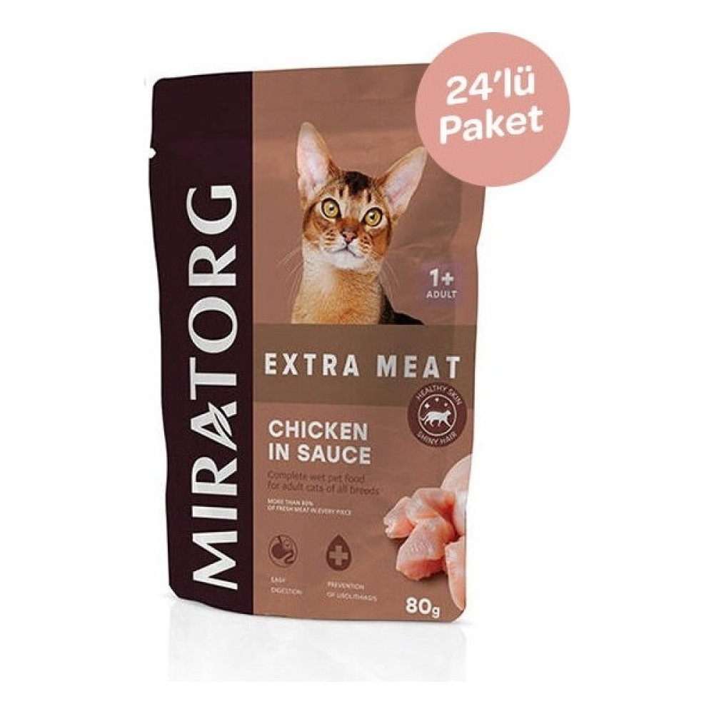Miratorg Adult Gravy Tavuk Etli Kedi Yaş Maması 80 gr x 24 Adet Evcil Hayvan Ürünleri Fiyatı