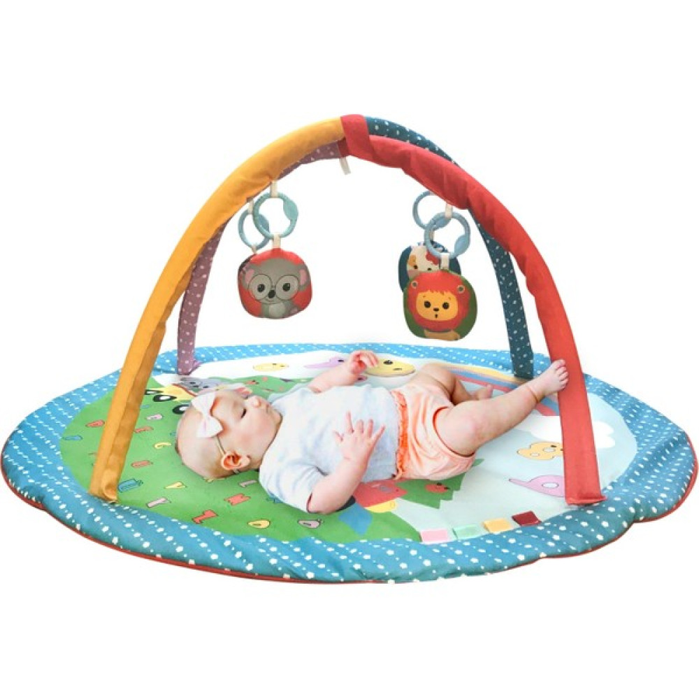 Miray Bebe Aynalı Oyuncaklı Özel Üretim Büyük Boy Aktivite Minderi Oyun Halısı - 110 cm - Renkli - 110 x 110 cm Oyuncak Fiyatı