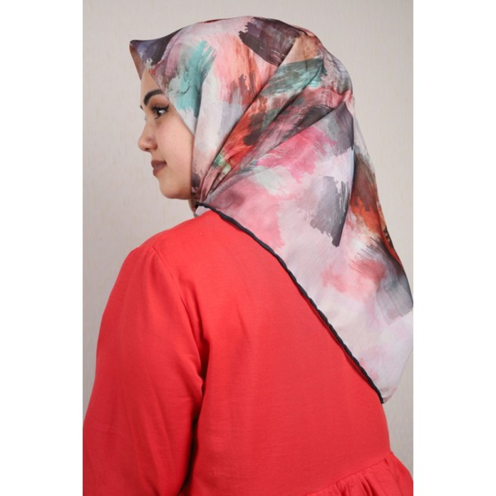 Miray Desenli Soft El Dikişli Eşarp - Desen-04 - Renk-02 -86 Eşarp Fiyatı