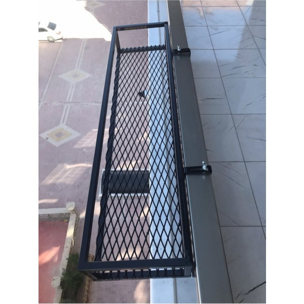 Miray Evim Saksılık Çiçeklik Balkon Model Kare Küpeşteler Için 120 cm - Siyah Saksı ve Aksesuarları Fiyatı