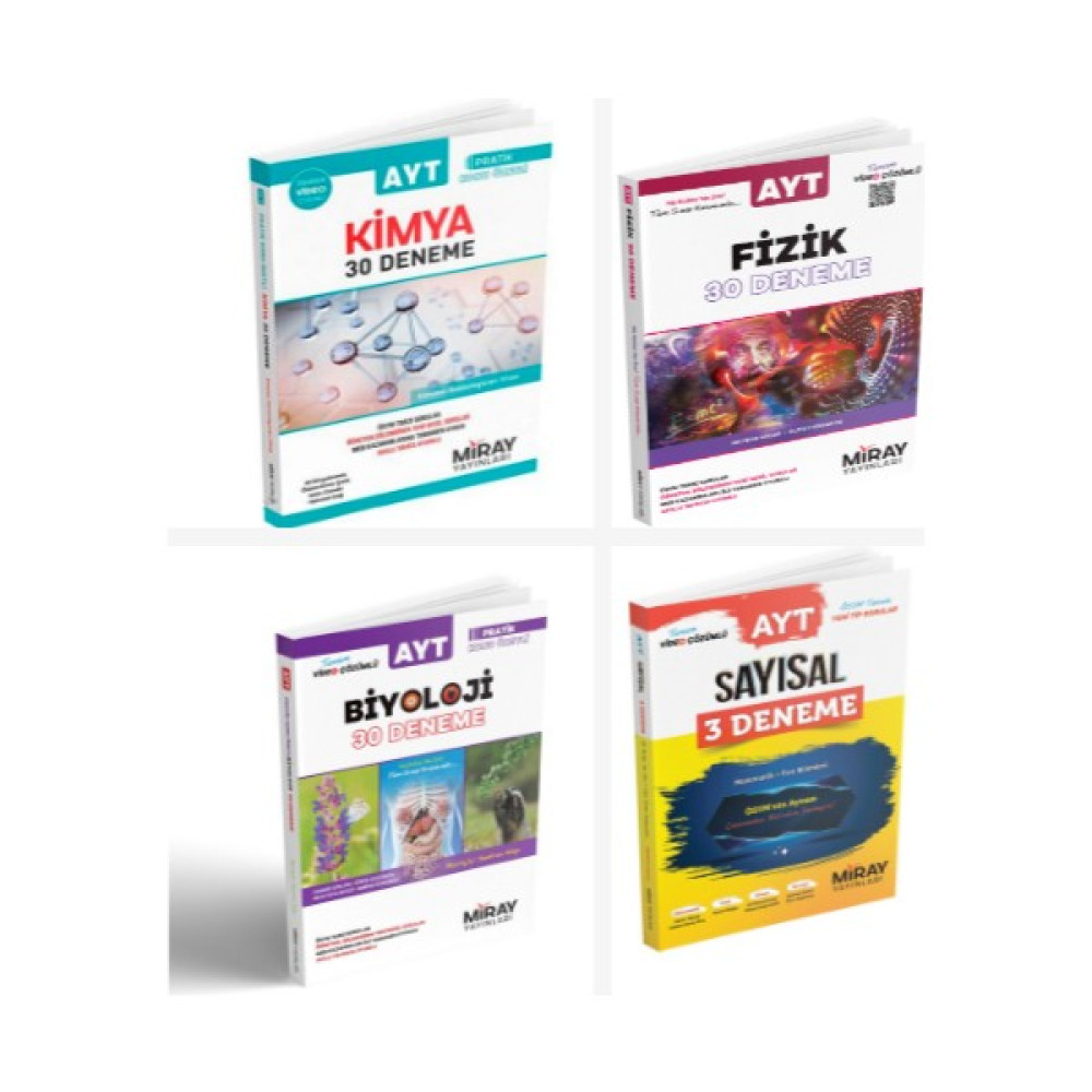 Miray Yayınları AYT Kimya - Biyoloji - Fizik - Sayısal Deneme 4 Kitap Temel Yeterlilik Testi (TYT) Fiyatı