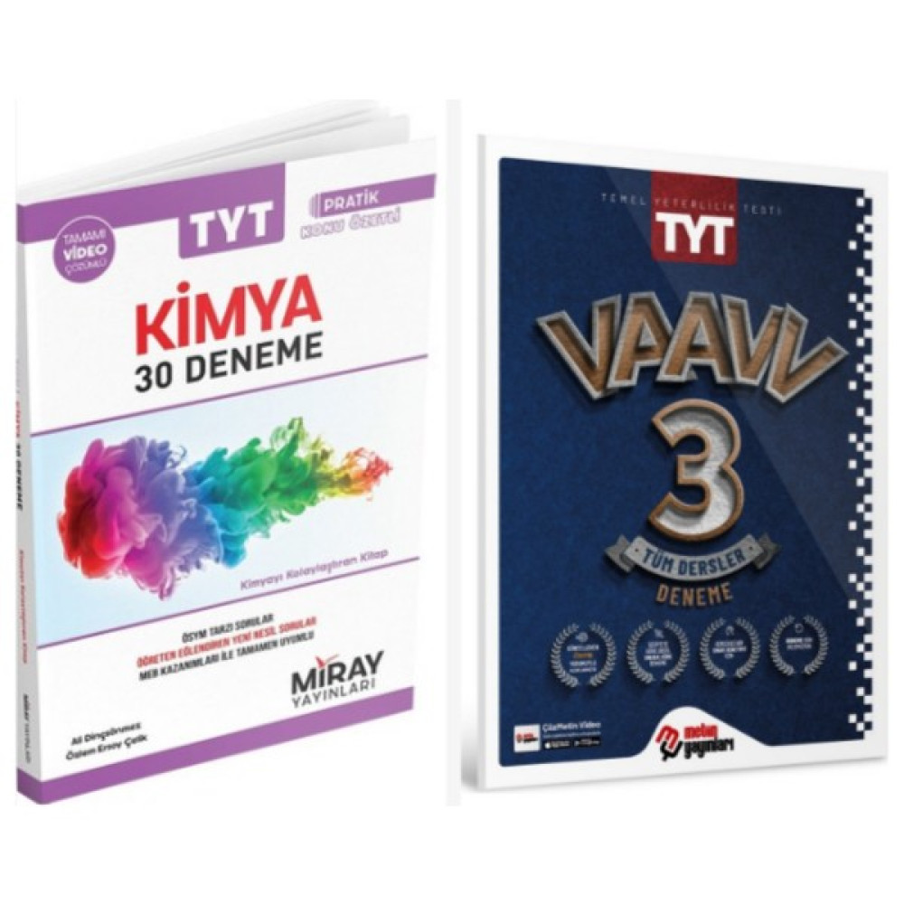 Miray Yayınları TYT 30 Kimya Deneme & 3 Genel Deneme Kaynak Kitapları Fiyatı