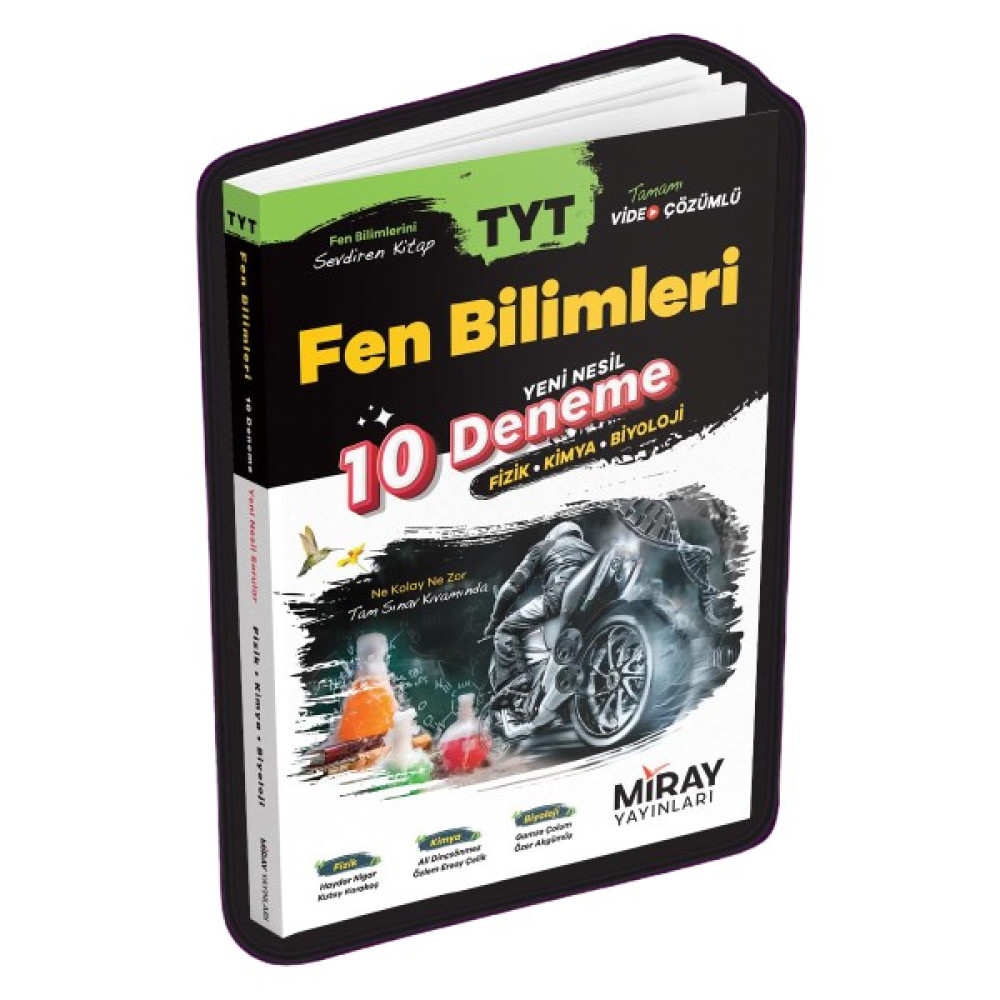 Miray Yayınları TYT Fen Bilimleri 10 Deneme Ders Sınav Kitapları Fiyatı