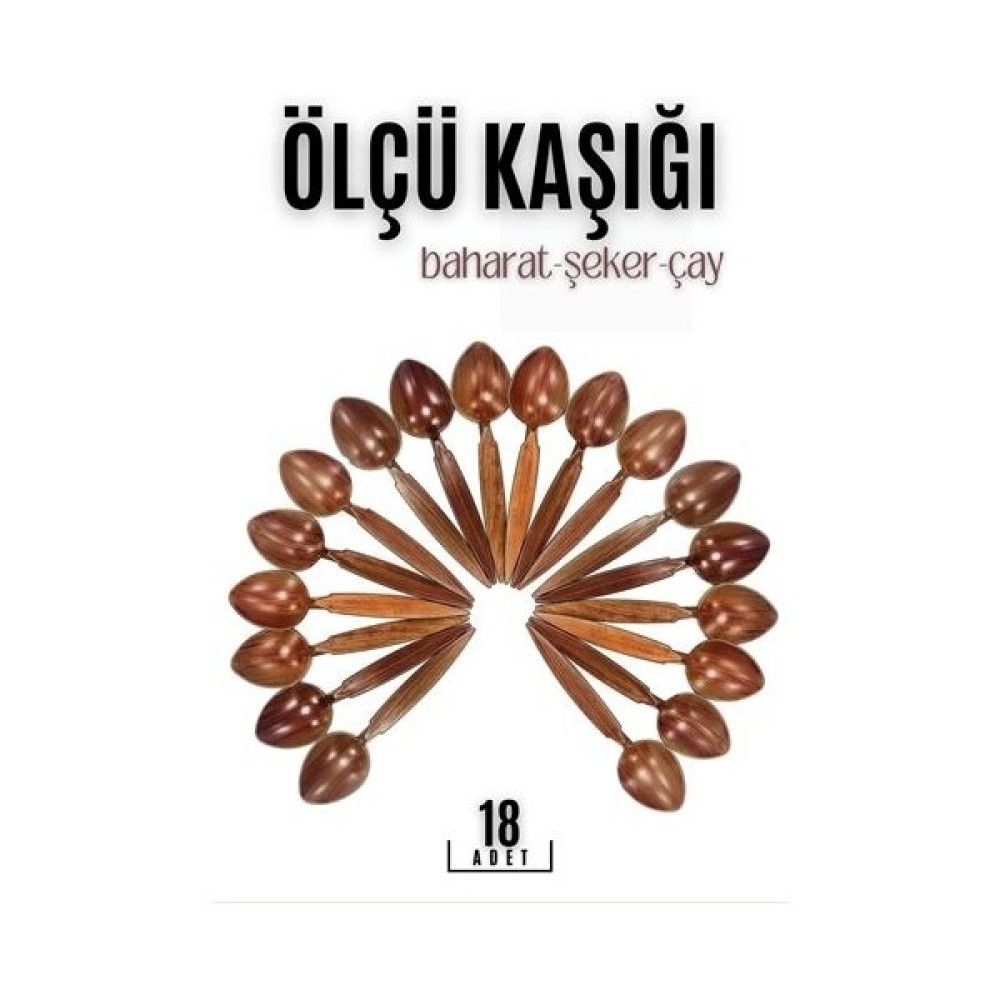 Mırıl Shop Baharat Ölçü Kaşığı 18 Adet - Kahverengi Çatal / Kaşık / Bıçak Takımları Fiyatı