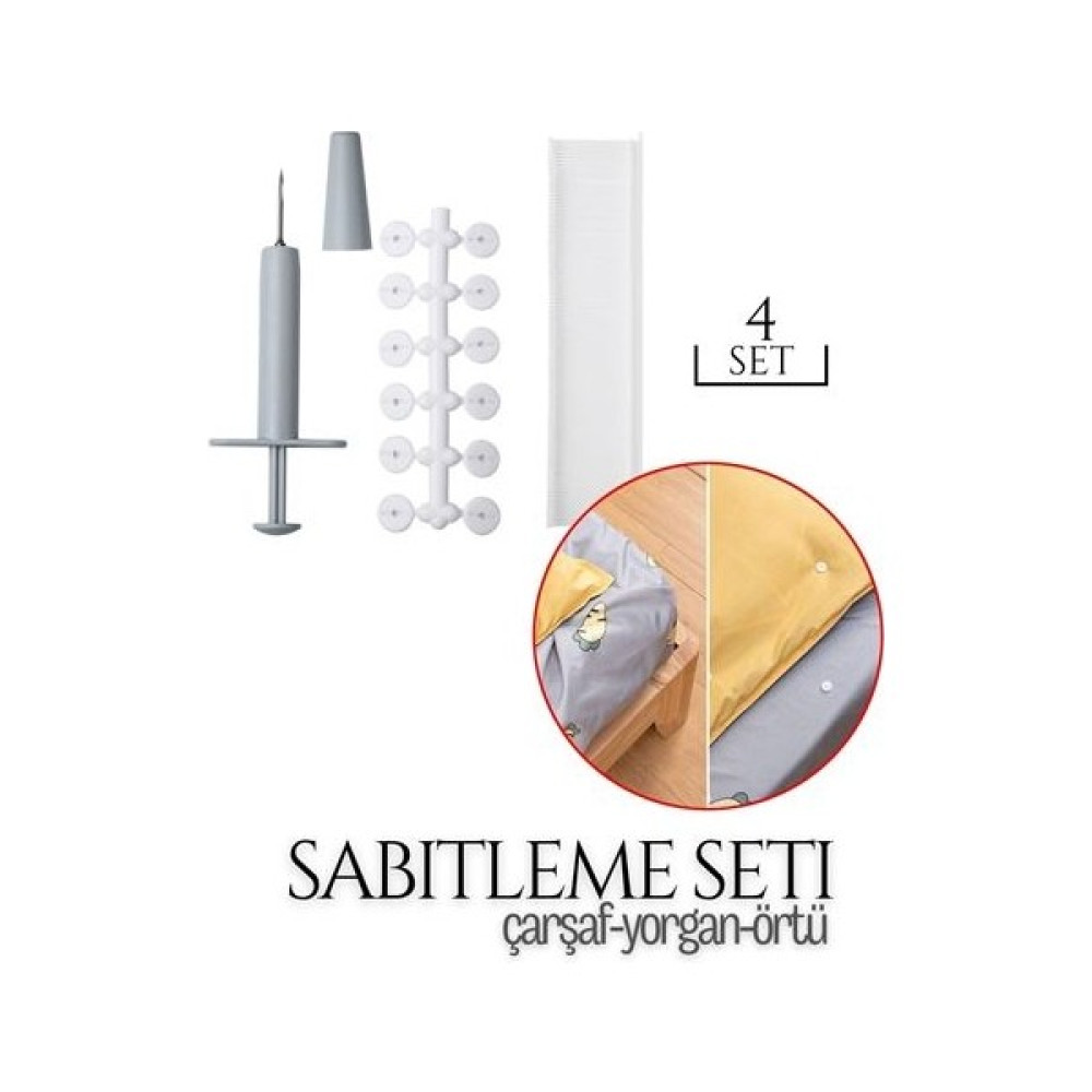 Mırıl Shop Çarşaf Yorgan Örtü Sabitleme 4'lü Ev & Dekorasyon Aksesuarları Fiyatı