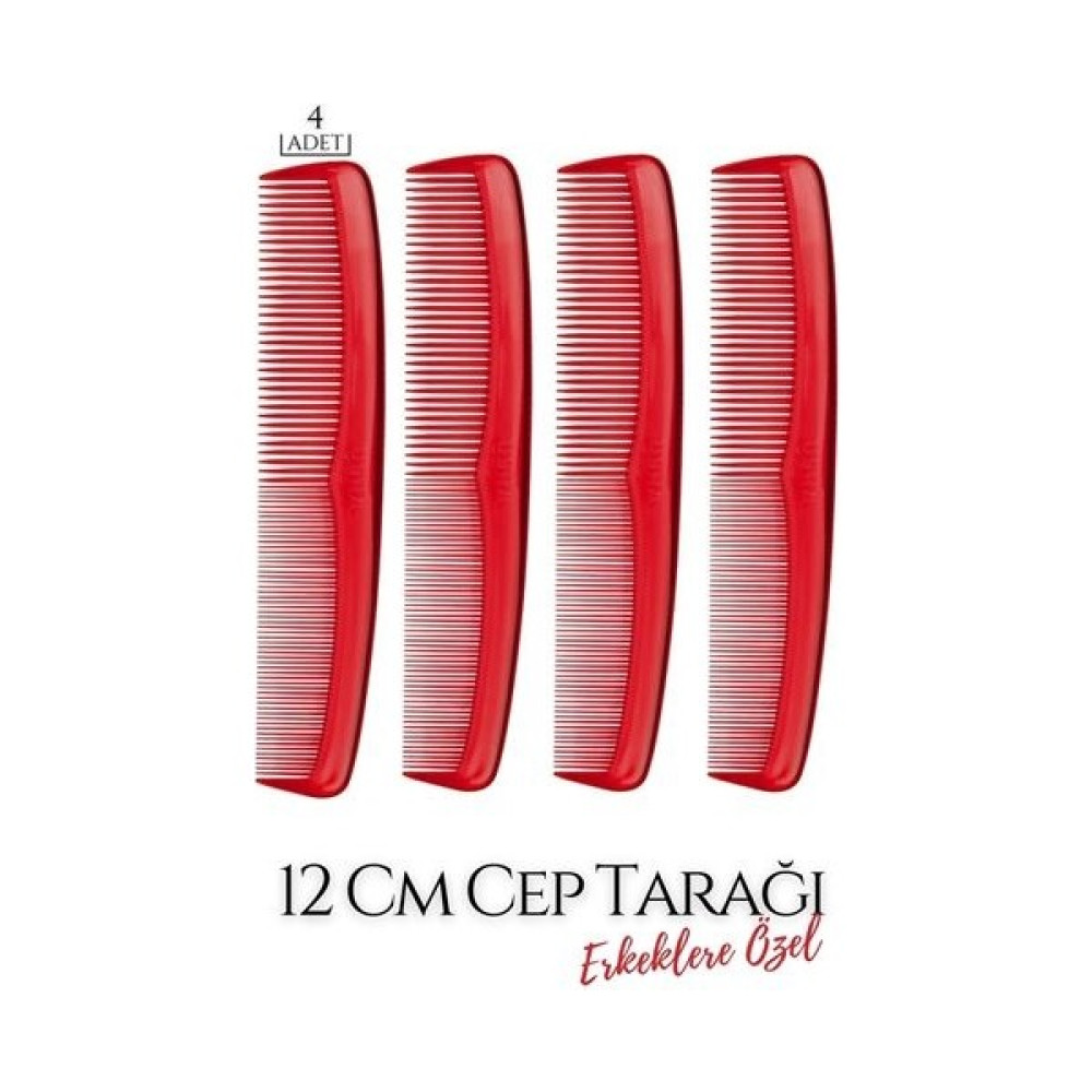 Mırıl Shop Transformacion 12 cm Erkek Cep Tarağı 4 Adet 718894 Saç Fırçası ve Tarağı Fiyatı