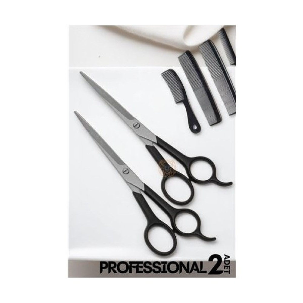 Mırıl Shop Transformacion Berber Makası 2 Adet Profesyonel 6.5 Inç Çelik 719771 Saç Fırçası ve Tarağı Fiyatı