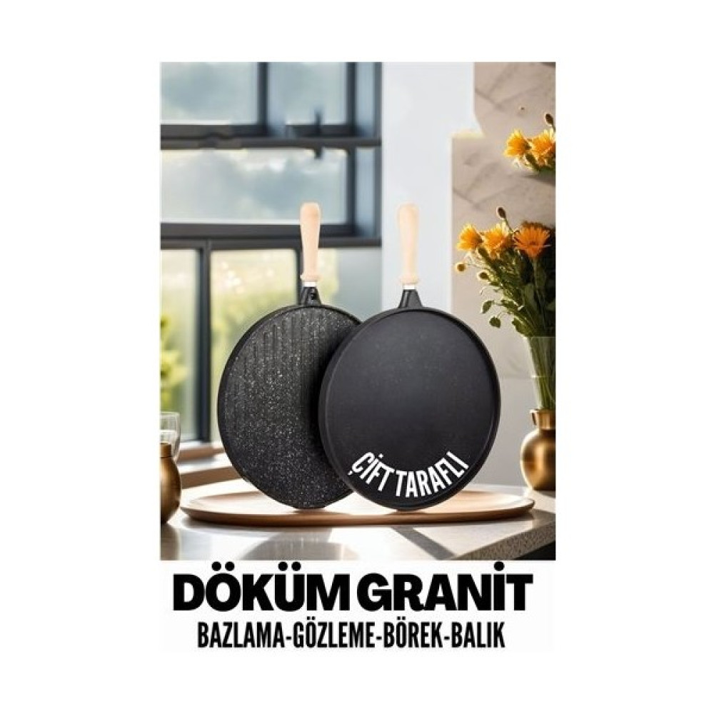 Mırıl Shop Transformacion Çift Taraflı Döküm Granit Gözleme Bazlama Tavası 719155 Mutfak Gereçleri Fiyatı