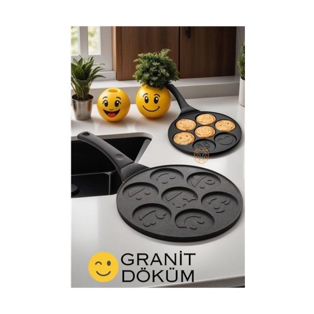 Mırıl Shop Transformacion Emoji Pankek Tavası Granit Döküm M.mazzocchi Design 719496 Tavalar Fiyatı