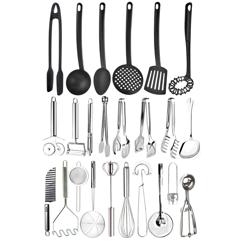 Mirilliahome 24 Parça Kepçe Spatula Kevgir Mutfak Servis Seti Servis Gereçleri Servis Maşa Takımı Mutfak Ürünleri Mutfak Gereçleri Fiyatı