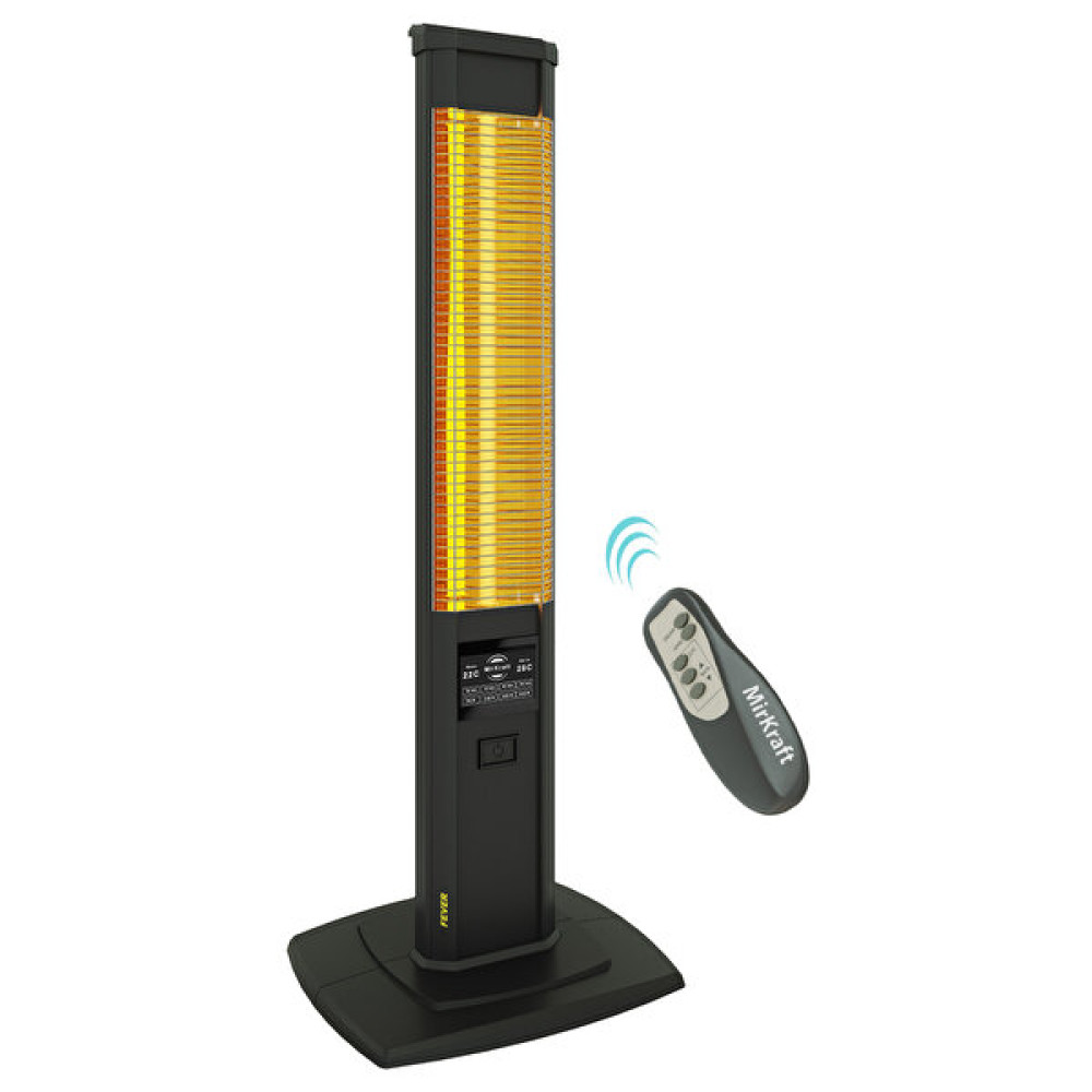 MirKraft Fever 2500 W Ip24 LCD Ekran Uzaktan Kumandalı Elektrikli Karbon Isıtıcı Diğer Fiyatı