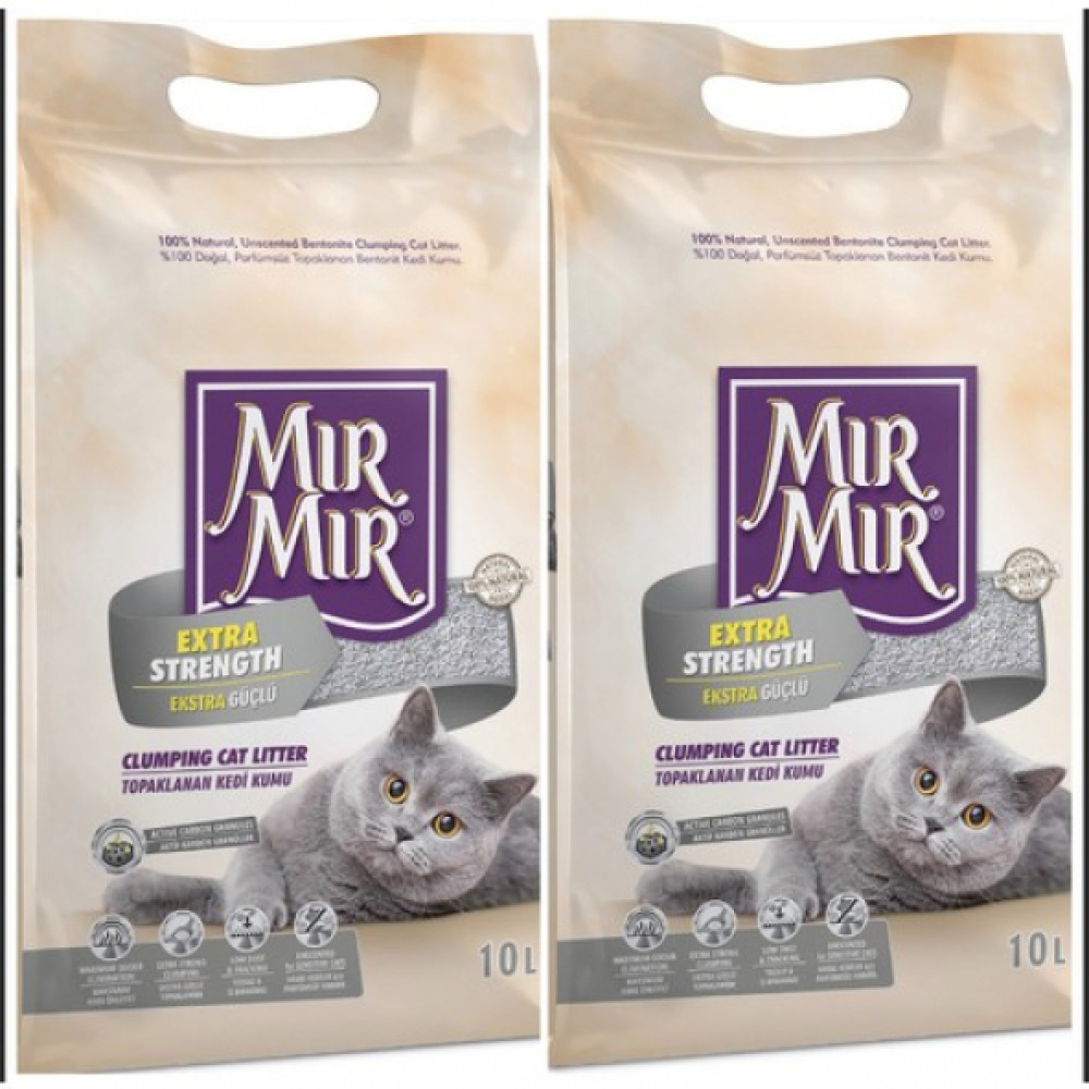 Mirmir Aktif Karbonlu Bentonit Super Topaklanan Kedi Kumu Poset 10 Lt X 2 Adet Evcil Hayvan Ürünleri Fiyatı