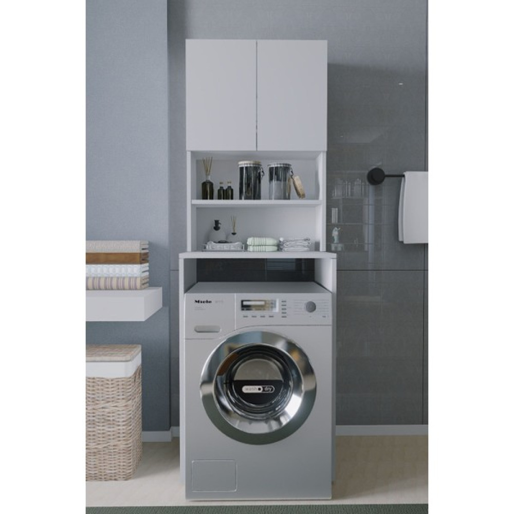 Mirobi Çamaşır Makinesi Dolabı Hayzum 180*066*55 Banyo Kiler Dolabı Beyaz Çamaşır Makineleri Fiyatı