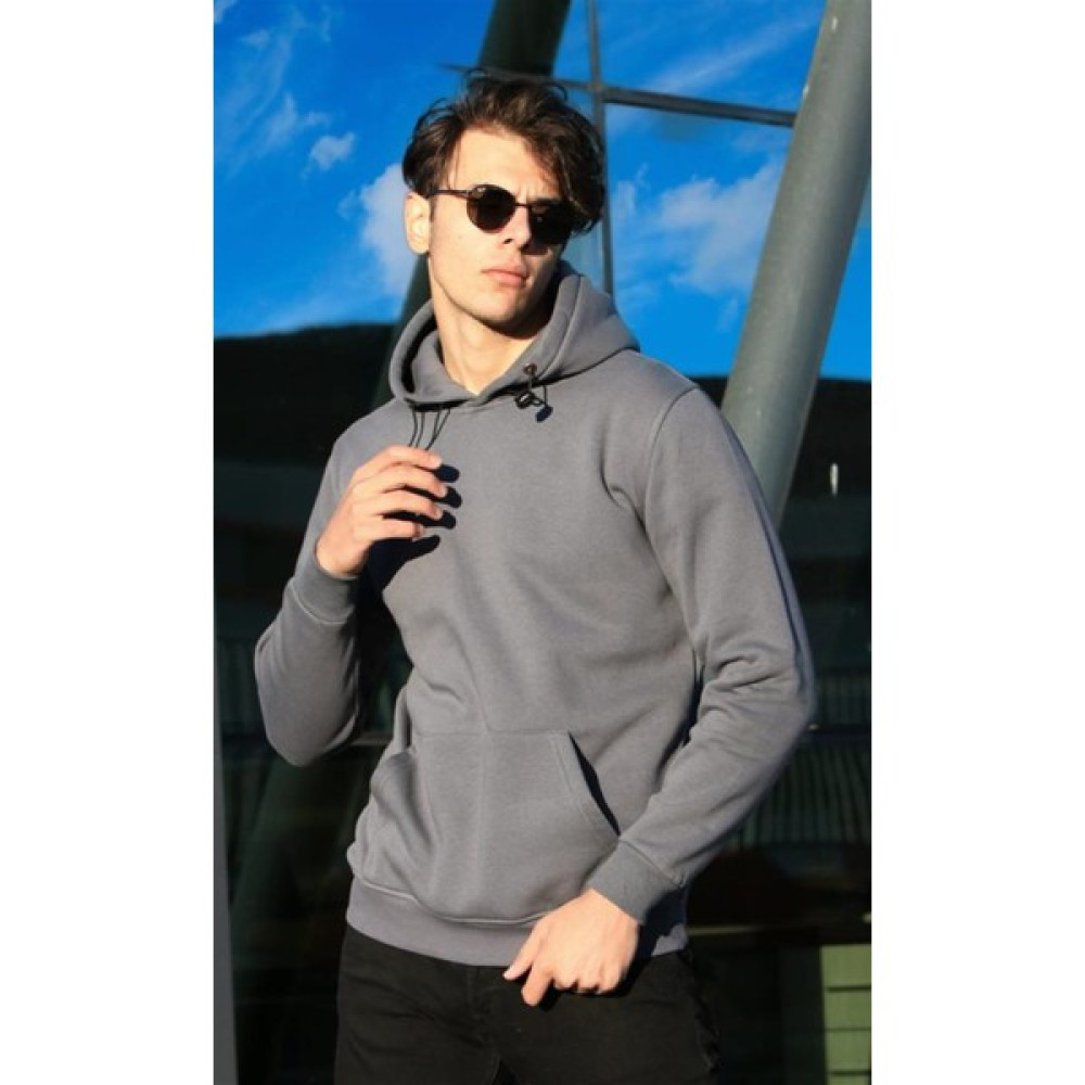 Miron Basic Sweatshirt Regular Fit-Füme Erkek Sweatshirt Fiyatı