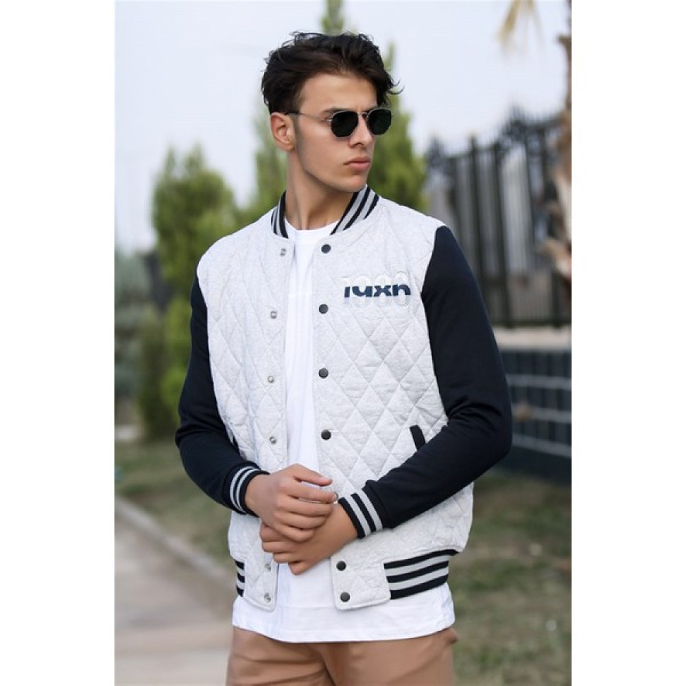 Miron Erkek 1986 Kolej Ceket Regular Fit-Gri-Lacivert Erkek Ceket Fiyatı