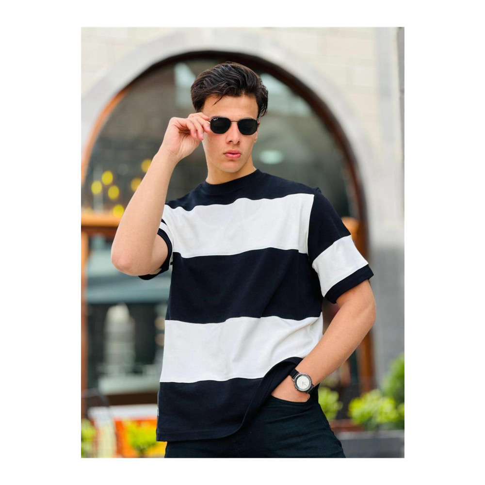 Miron Iki Renk Kısa Kollu Tişört Oversize-siyah-beyaz S Beden Bayan T-shirt Fiyatı
