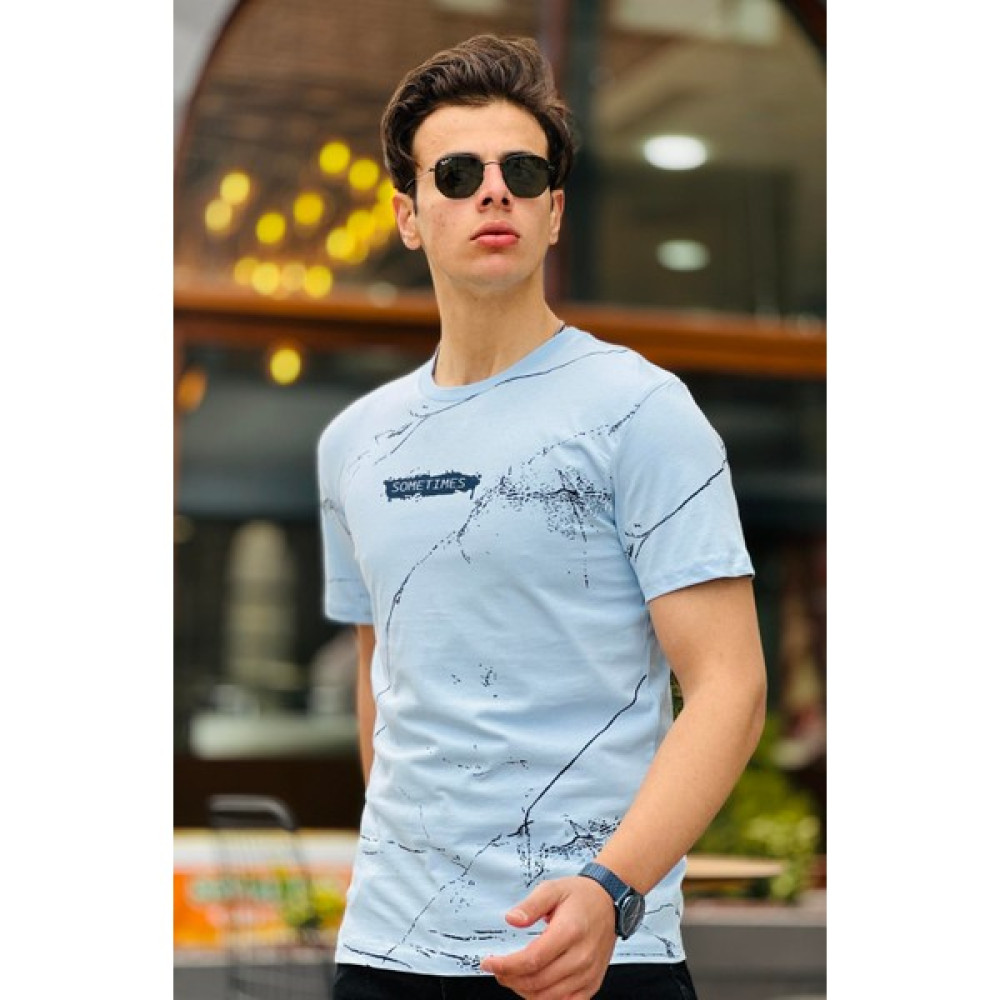 Miron Sometimes Kısa Kollu Tişört Regular Fit-Buz Mavisi Erkek T-shirt Fiyatı