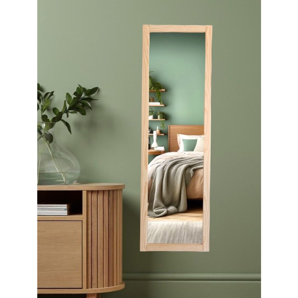 Mirrorss Beautiful Mirror Duvar Hol Antre Ofis Ayna Doğal Ahşap (121.5X37.5) Çerçeveli Ayna Fiyatı