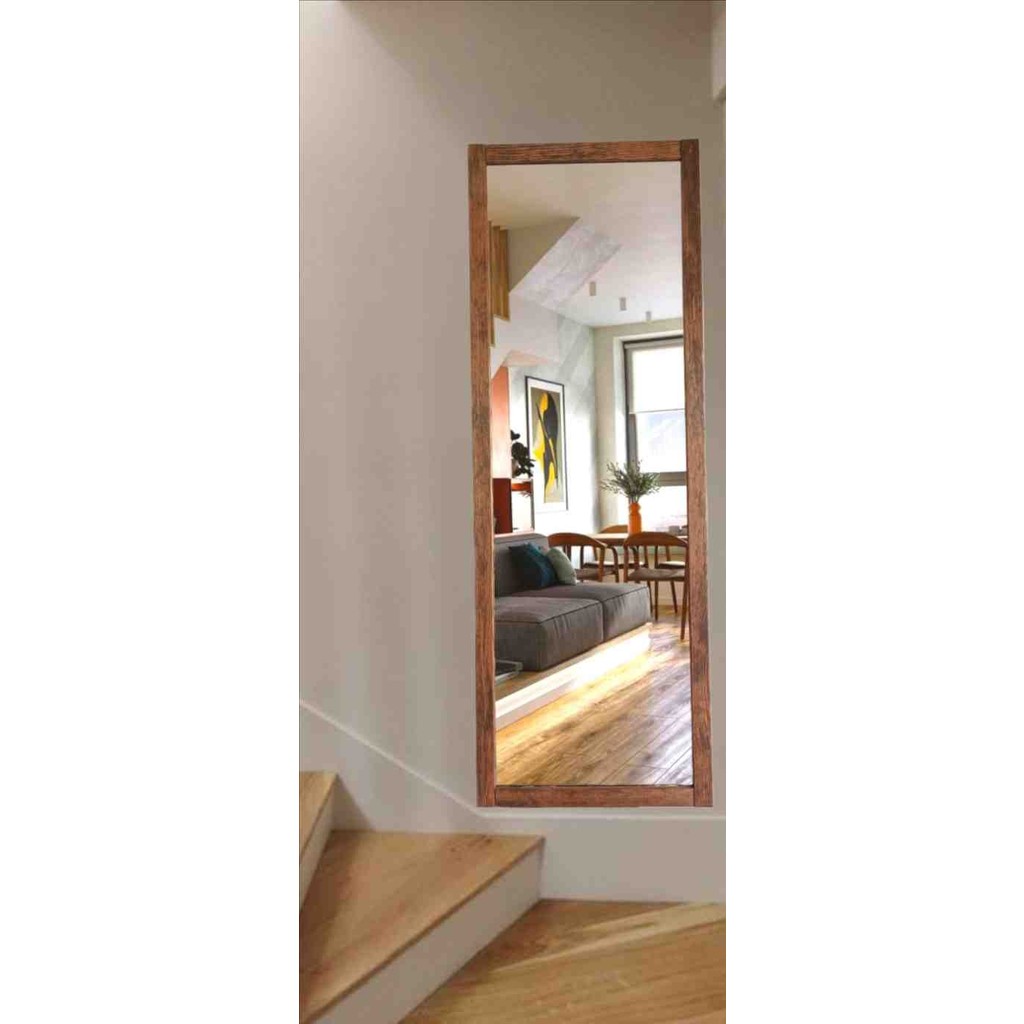 Mirrorss Ceviz Renk Ahşap Çerçeve Ayna 130*45 Boy Ayna Hol Antre Duvar Ayna Diğer Fiyatı