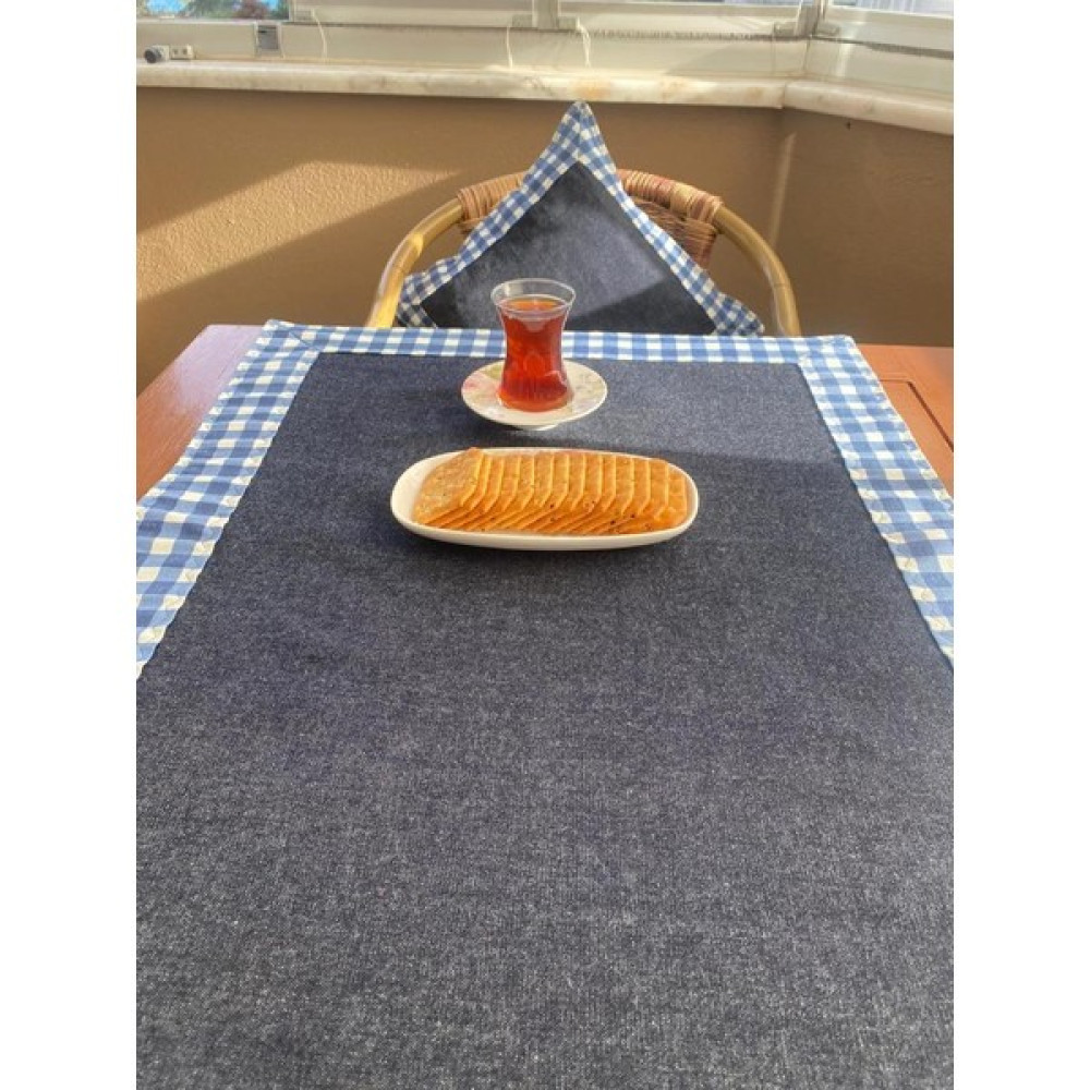 Mirsa Global Runner/kot/jean/ranır/masa Örtüsü/ Sehpa Örtüsü/konsol Örtüsü - Mavi - 50 x 140 cm Masa Örtüsü Fiyatı