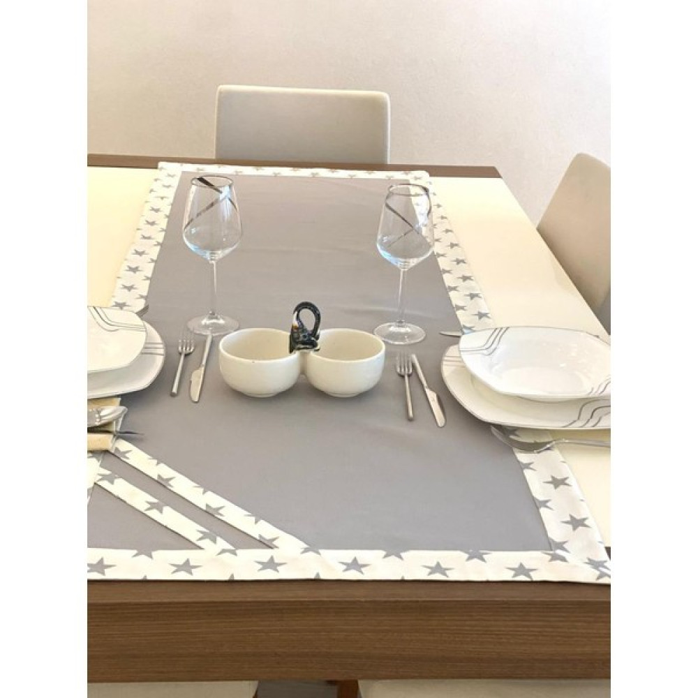 Mirsa Global Runner/ranır/masa Örtüsü/ Sehpa Örtüsü/konsol Örtüsü - Gri - 50 x 140 cm Masa Örtüsü Fiyatı