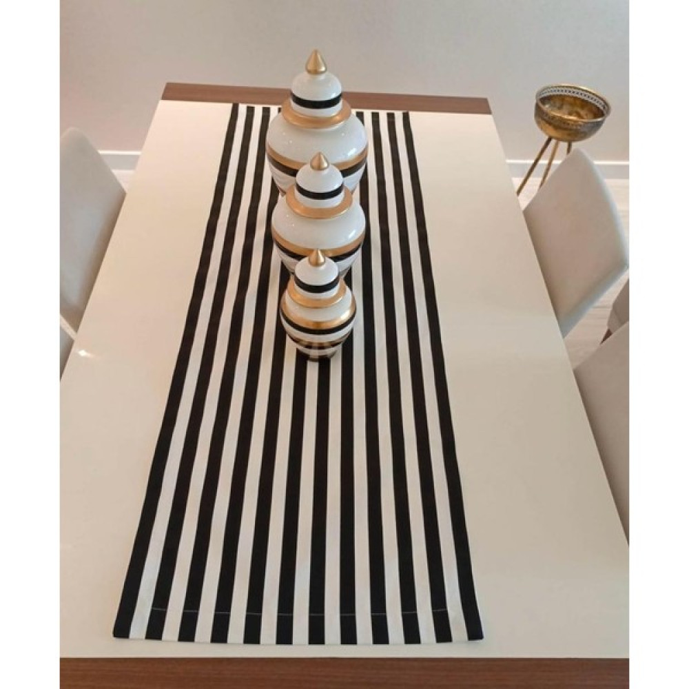 Mirsa Global Yılbaşı/yeni Yıl/runner/ranır/masa Örtüsü/ Sehpa Örtüsü/konsol Örtüsü - Siyah - Beyaz - 50 x 140 cm Masa Örtüsü Fiyatı