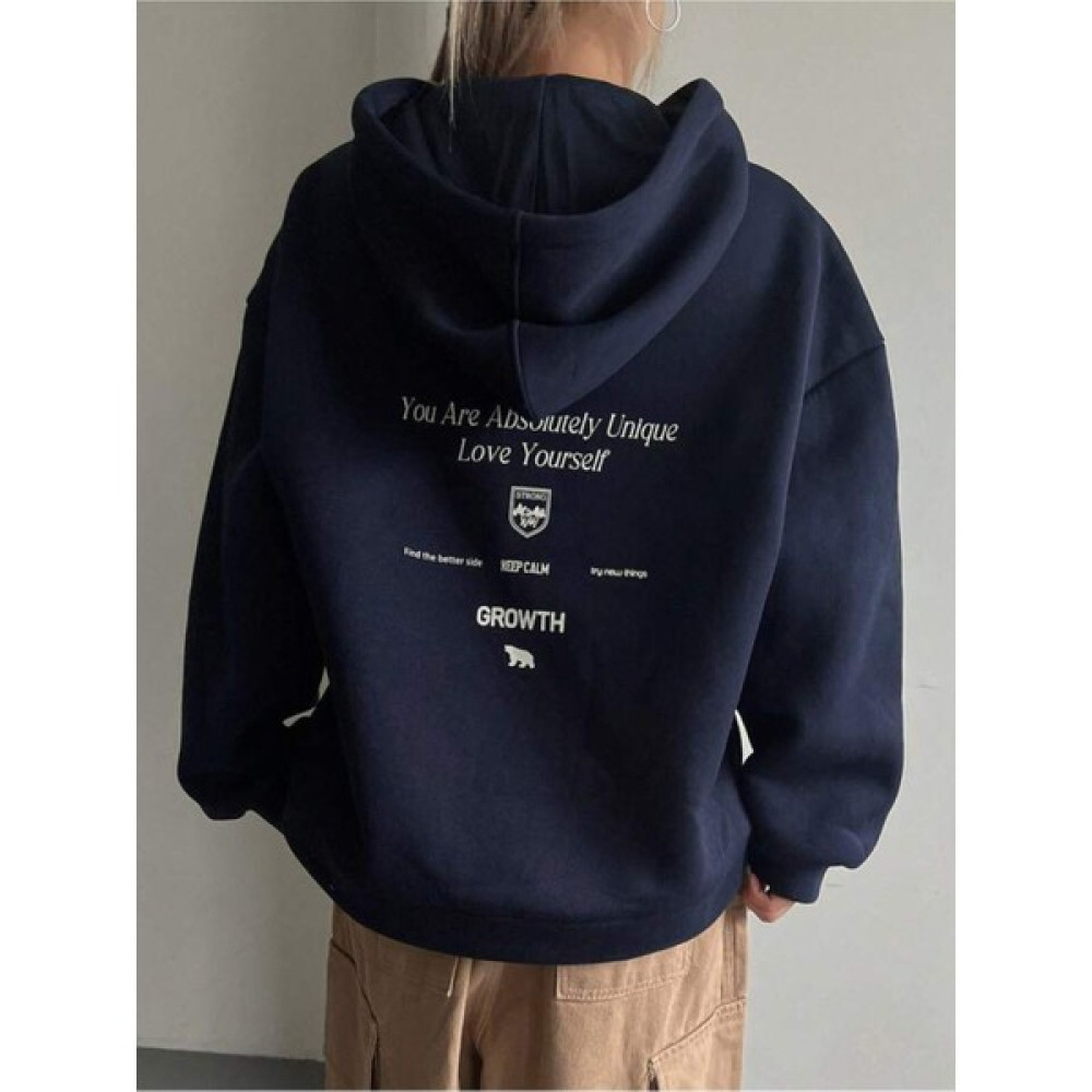 Mirsepet Kadın You Are Love Yourself Baskılı Oversize Kapşonlu Hoodie Bayan Sweatshirt Fiyatı