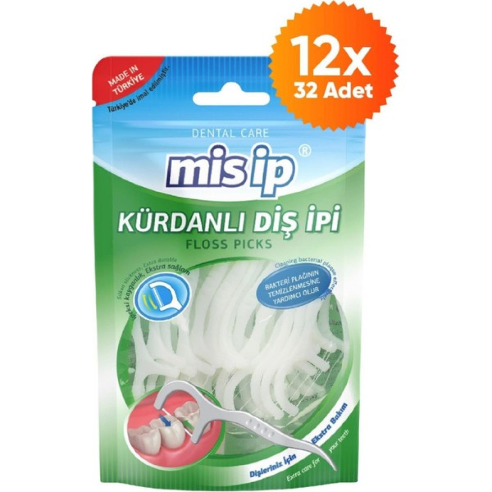 Mis Ip 32'Li Kürdanlı Diş Ipi 12'Li Diş İpleri Fiyatı