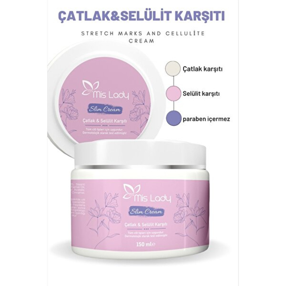 Mis Lady Çatlak tı & Nemlendirici Bakım Kremi 150 ml Vücut Sıkılaştırıcı ve İncelticiler Fiyatı
