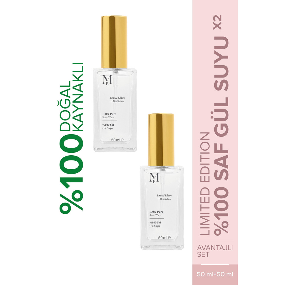 MİSBAHÇE Limited Edition Saf Gül Suyu 50 Ml 2li Set Cilt ve Yüz Bakımı Fiyatı