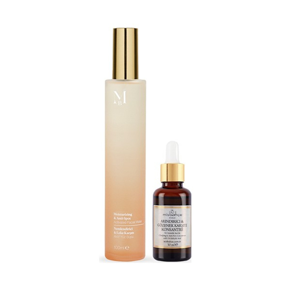 Misbahçe Nemlendirici & Leke Karşıtı Aktif Yüz Suyu 100 ml + Arındırıcı & Gözenek Karşıtı Konsantre %1 Salisilik Asit 30 ml Cilt ve Yüz Bakımı Fiyatı