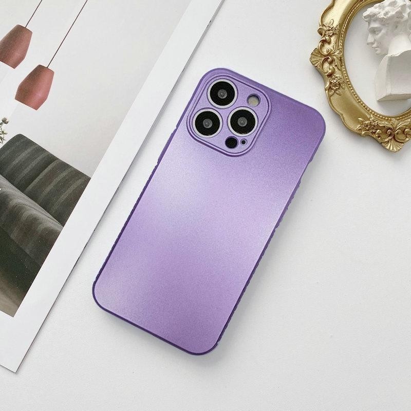 Miscase Apple iPhone 11 Metalic Renk Kamera Korumalı Kare Silikon Kılıf - Lila Cep Telefonu Kılıfı Fiyatı