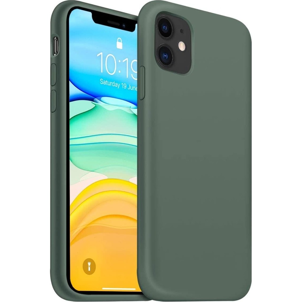 Miscase Apple iPhone Xs Max Silikon Case Mikrofiber Iç Arka Koruma Telefon Kılıfı Koyu Yeşil Diğer Fiyatı