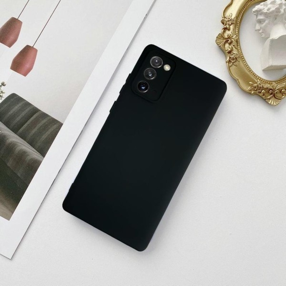 Miscase Samsung Lansman Likid Silikon Kamera Korumalı Kılıf Siyah-Samsung A12 - Siyah Cep Telefonu Kılıfı Fiyatı