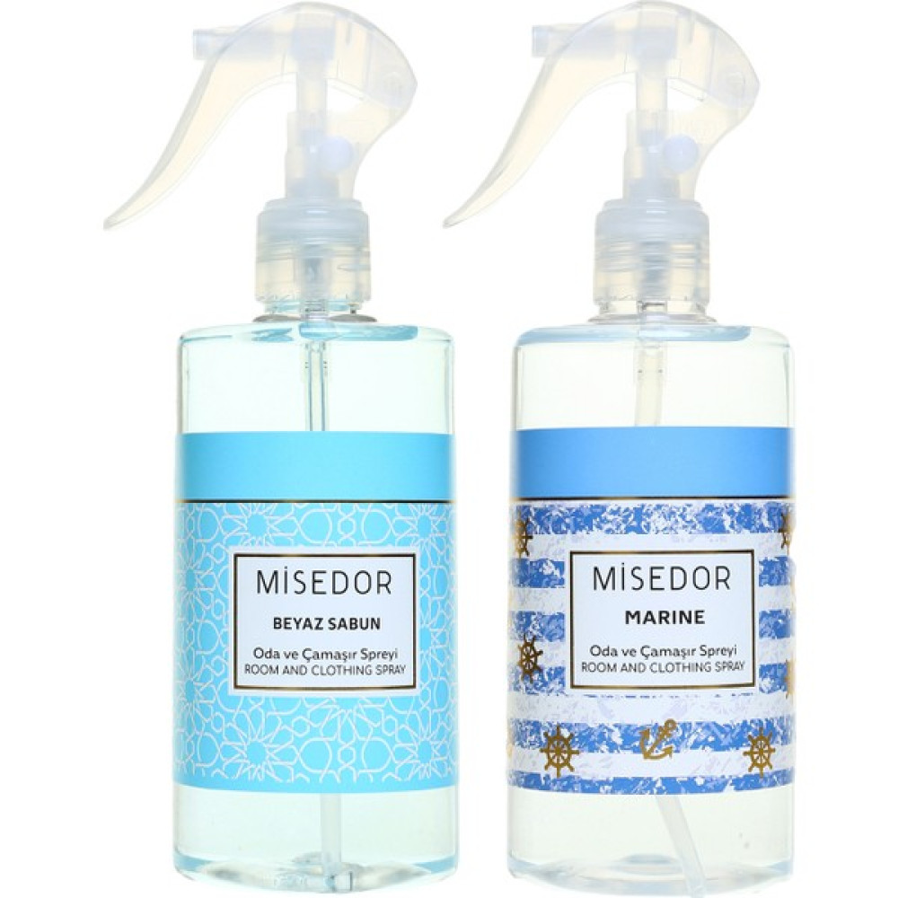 Misedor 2 Li Set Beyaz Sabun ve Marine Oda Kokusu ve Çamaşır Spreyi 330 ml Oda Kokusu Fiyatı