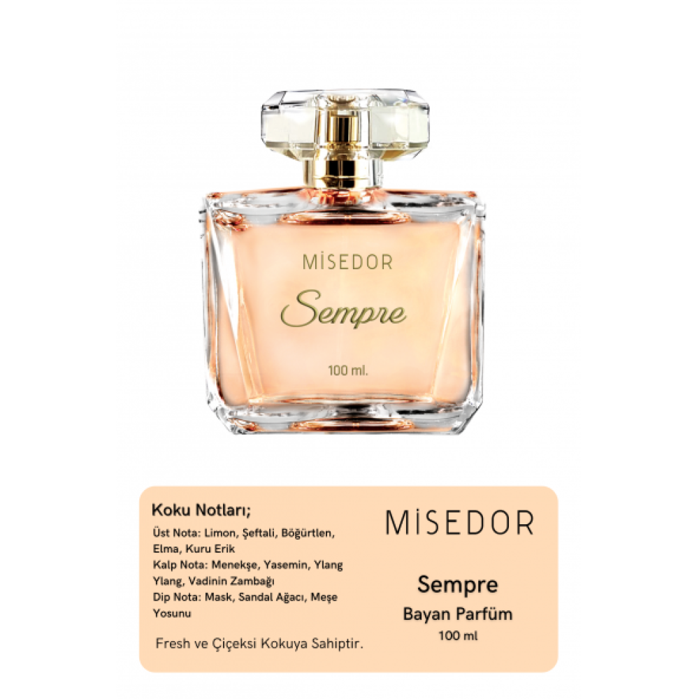Misedor Sempre Edp 100 Ml Kadin Parfum Kadın Parfümleri Fiyatı